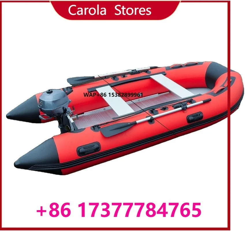 Wholesale Price 3.6 m Inflatable Boat 0.9 mm PVC High Pressure air Pipe and Aluminum Floor Fishing Boat