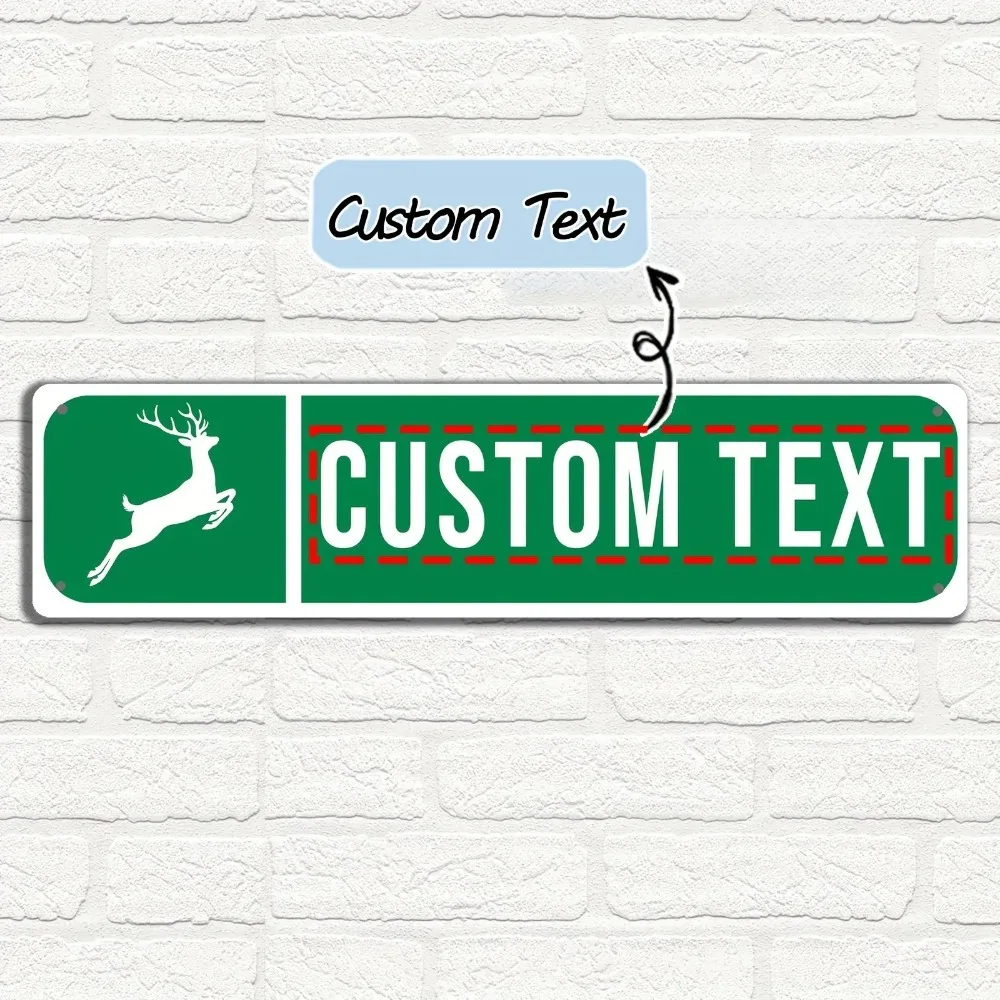 CIFbuy 2D Flat Custom Metal Street Plaque, 4x16in Home Office Outdoor Wall Decor (Only For Decoration)