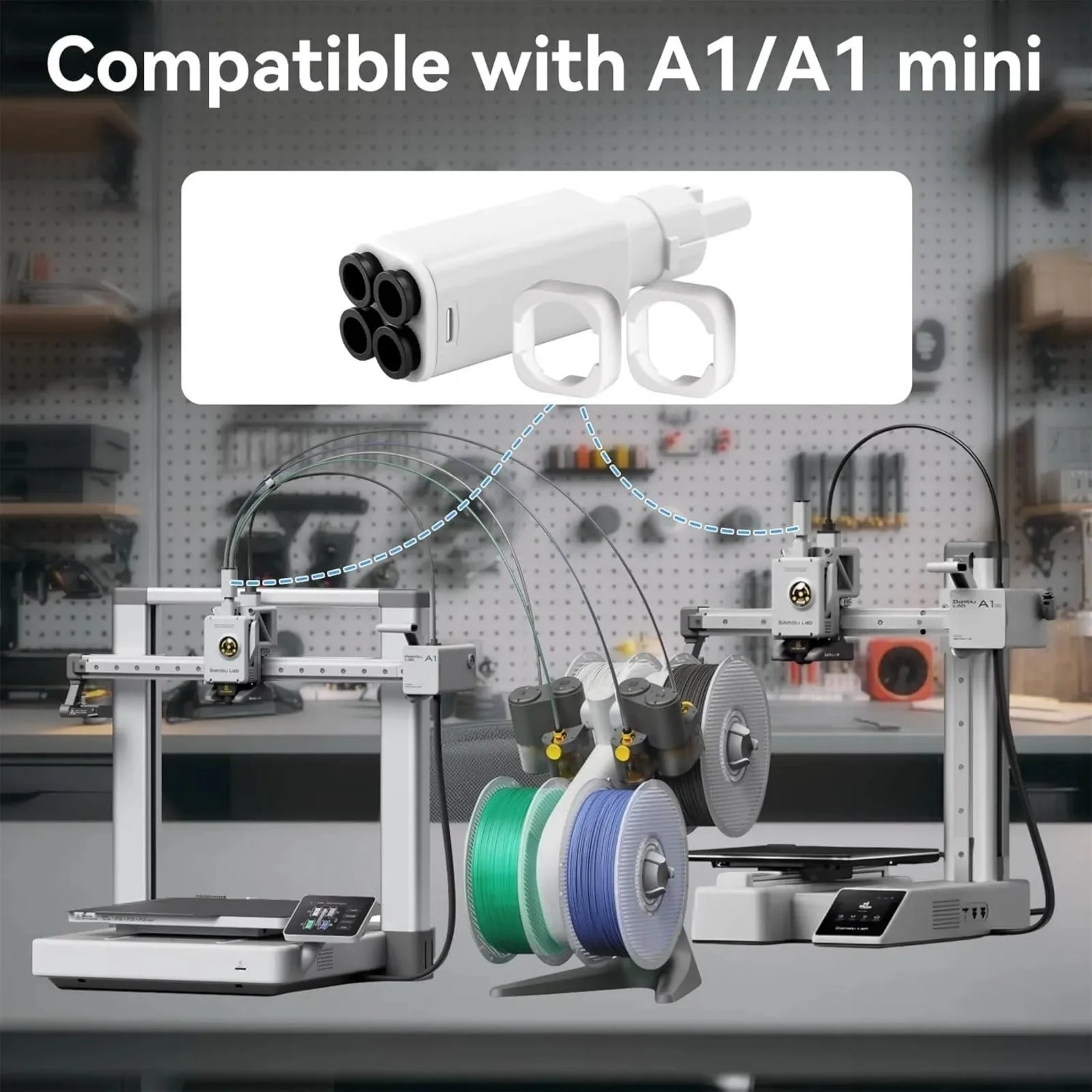 1-3PCS AMS Lite Filament Input Hub Assembly For Bambu Lab A1 A1 Mini Low Friction Multi Color Filament Guide Replacement Unit