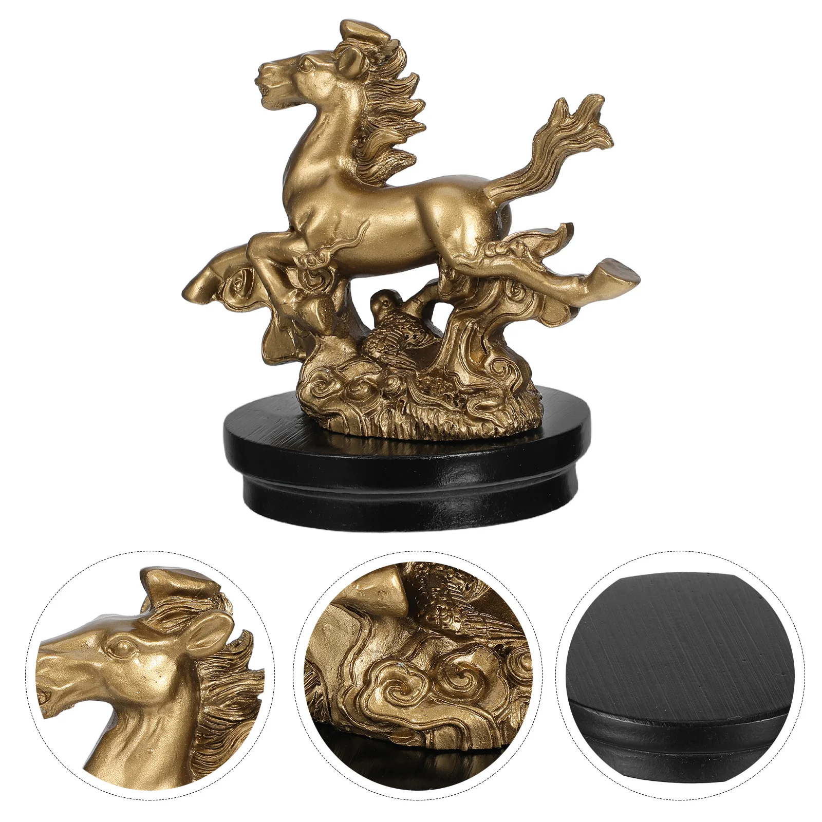 

Carved Resin Horse Statue - Rearing Horse Art Decor for Living Room Study - Sophisticated Home Decoration for 2026 Celebration