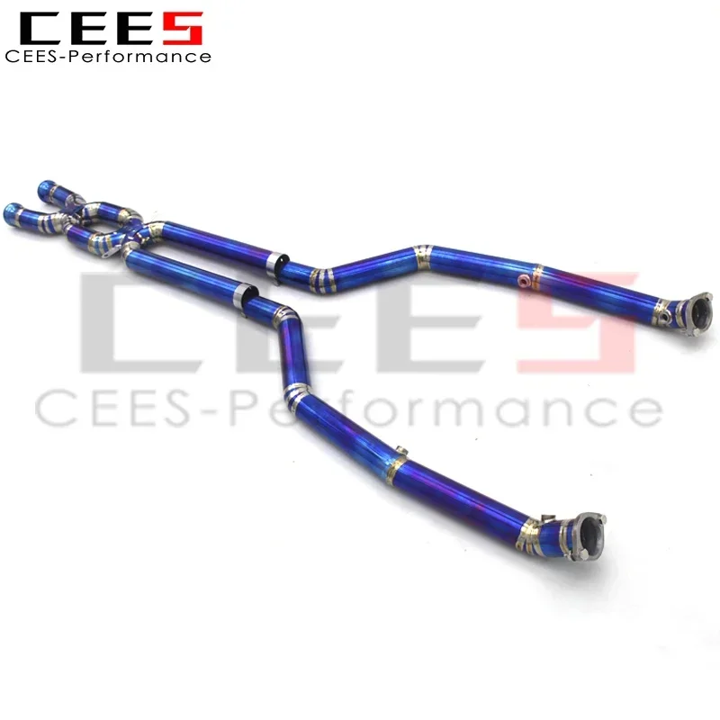 CEES Outlet Titanium Alloy High Performance Exhaust Front Middle X Pipe for Bmw M3 E90 E92 E93 Car Exhaust Pipes