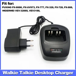Walkie Talkie Replacement Dock Charger Adapter for PX-777 PX-888 PX-888K PX-328 PX-728 PX-UV973 VEV-3288S VEV-3188 Two Way Radio