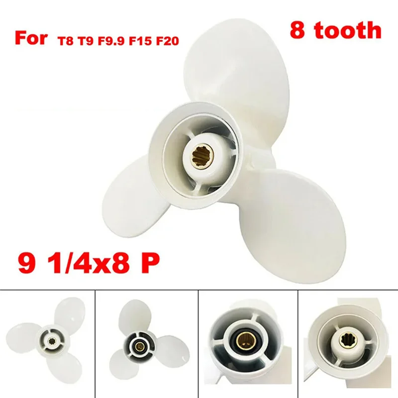 

Подвесной пропеллер премиум-класса с 3 лопастями, 63V-45952-00-EL, для замены Yamaha 9,9 л.с., 15 л.с. — 9 1/4X10-J