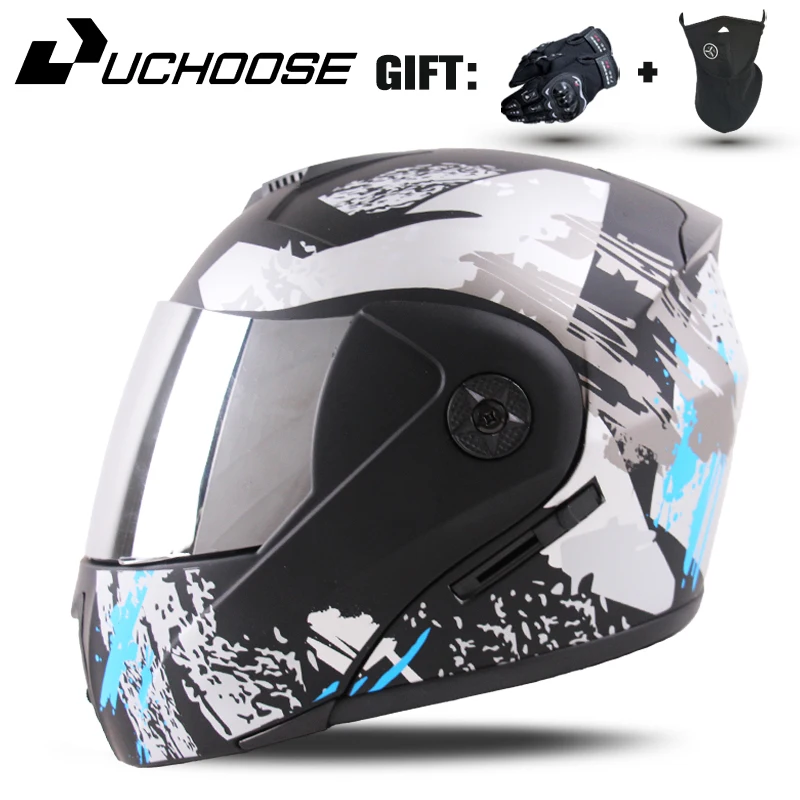 

2024 Filp Up Motorcycle Helmets Double Lenses Safe Casco Casque Moto Riding Motocross Full Face Motorbike Helmets Women Men