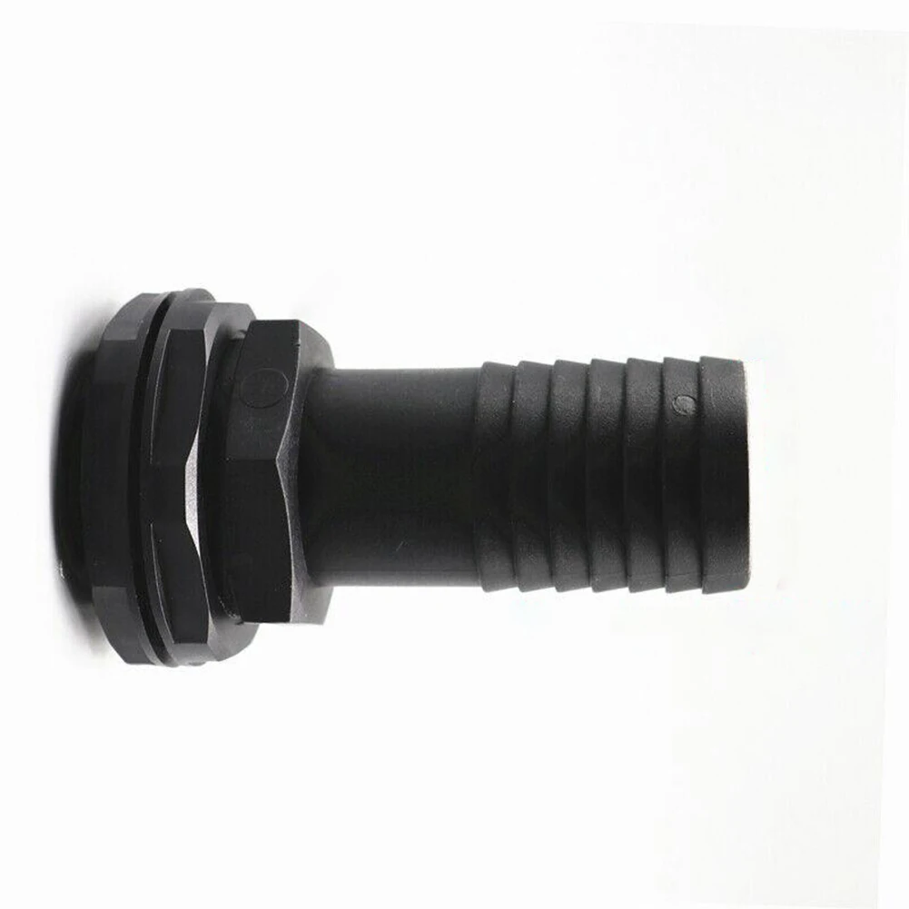 Water Storage Tank Overflow Connector 1in Male Thread with Barb Outlet and Hardware Kit for Direct Pipe Connection