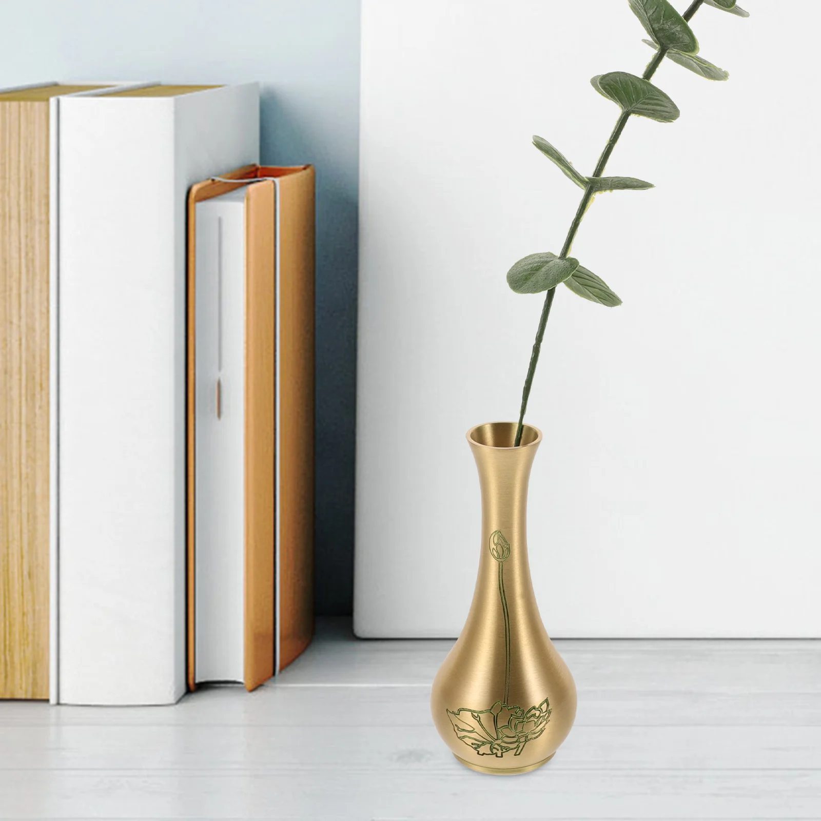 

Brass Mini Small Vintage Decorative Vase Portable Craft Table Centerpiece Home Decor Tiny Flower Vase Brass Vases for Flowers