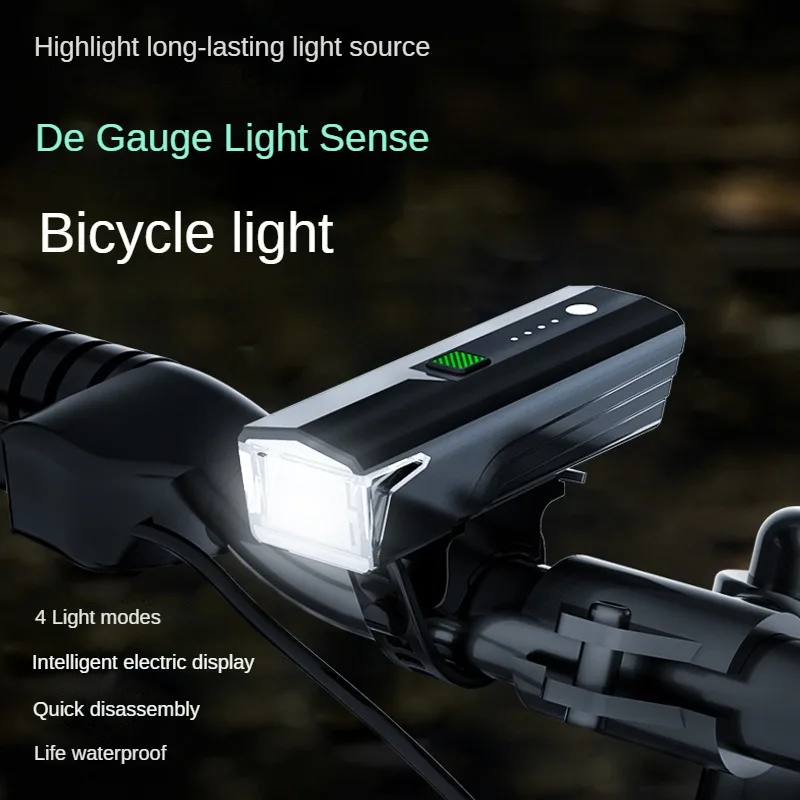 

Light-sensitive bicycle light riding,strong light flashlight charging,bright and anti-glare mountain bike headlights