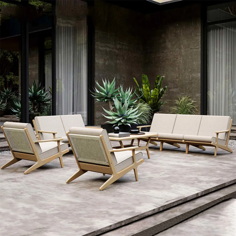 Outdoor leisure rattan sofa combination outdoor courtyard garden open-air rattan chair terrace balcony sun room rattan sofa