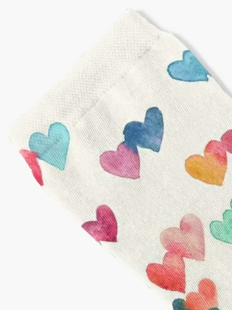 Heart Connections - Watercolor Painting Socks valentine gift ideas Lots sports and leisure aesthetic Ladies Socks Men's