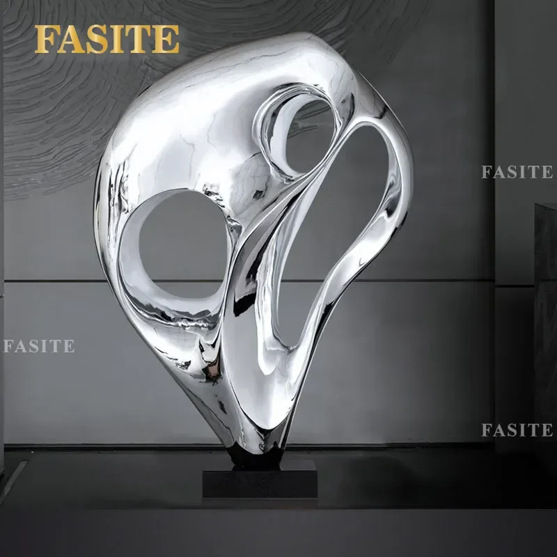 For Creative Abstract Floor to Ceiling Large Resin Electroplated Ornament Living Room Porch Office Home Decor Crafts
