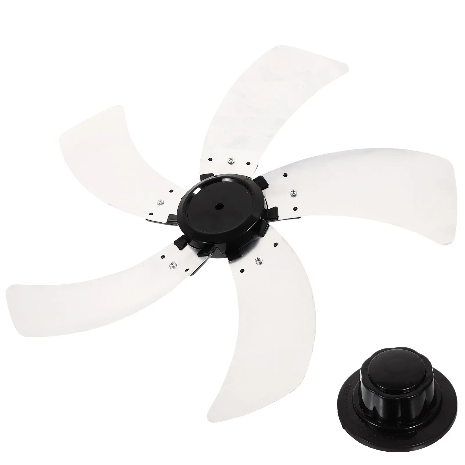 5 Leaves Aluminum Alloy Electric Fan Blade Replacement Part Large Low Noise for Standing Table Floor Fans