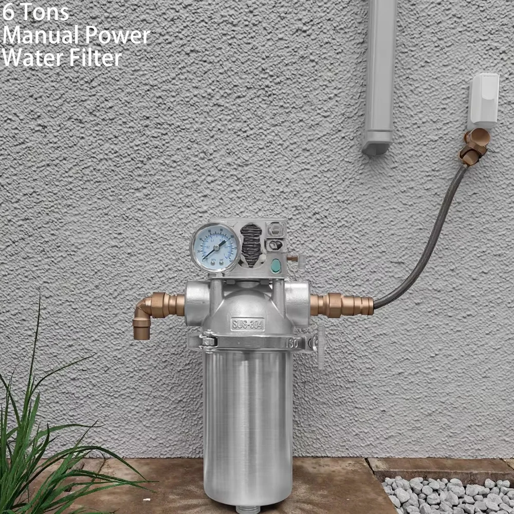 Outdoor Stainless Steel 6 Tons Water Prefilter | Manual Whole House Well Filter