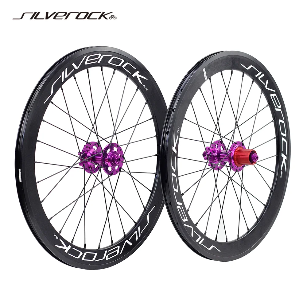 

SILVEROCK SR42 Alloy CHOSEN Hub Disc Brake Wheelset 20" 406 451 Black Rim 10 Speed High Profile Fit Folding Minivelo Bike