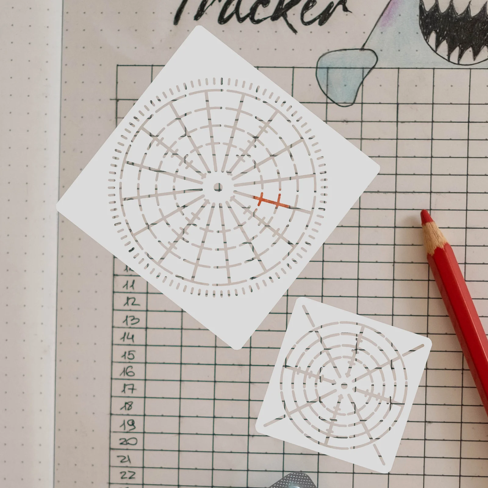 Delicate conveniente Dot Stencils, Modelos DIY, Abastecimento