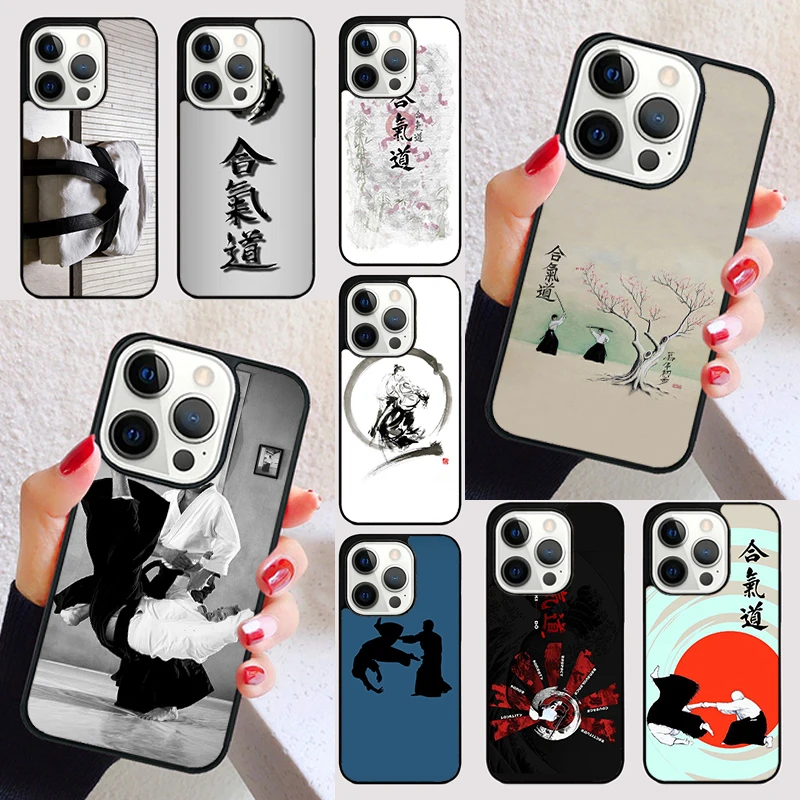 Aikido Japanese Martial cover For iPhone 15 16 13 12 11 14 Pro Max Mini Max SE 2020 7 8 15 16 Plus Phone Case