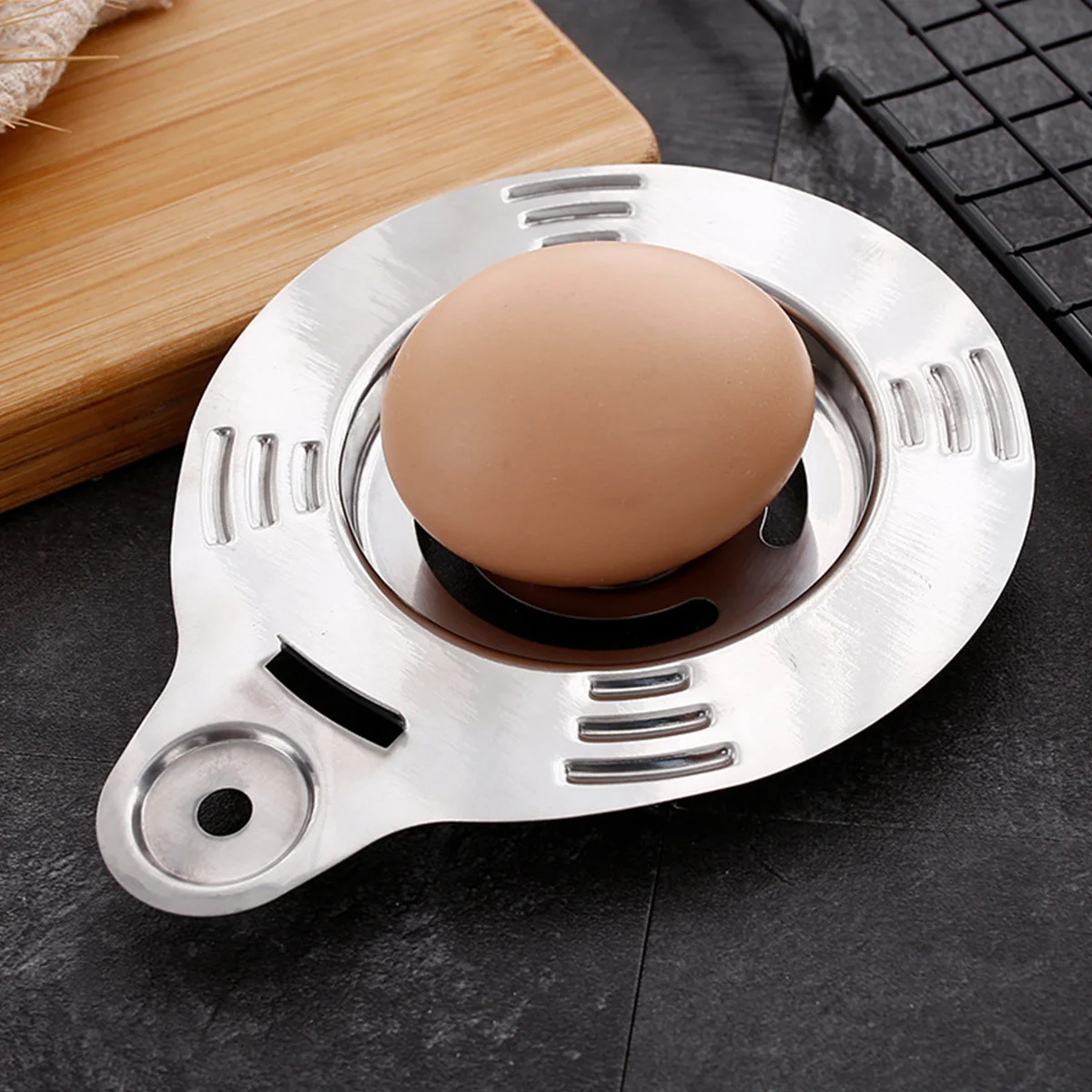 

2Pcs Egg Yolk White Divider Stainless Steel Separator Filter Sieve for Kitchen Baking Fast Easy Yolk Extraction