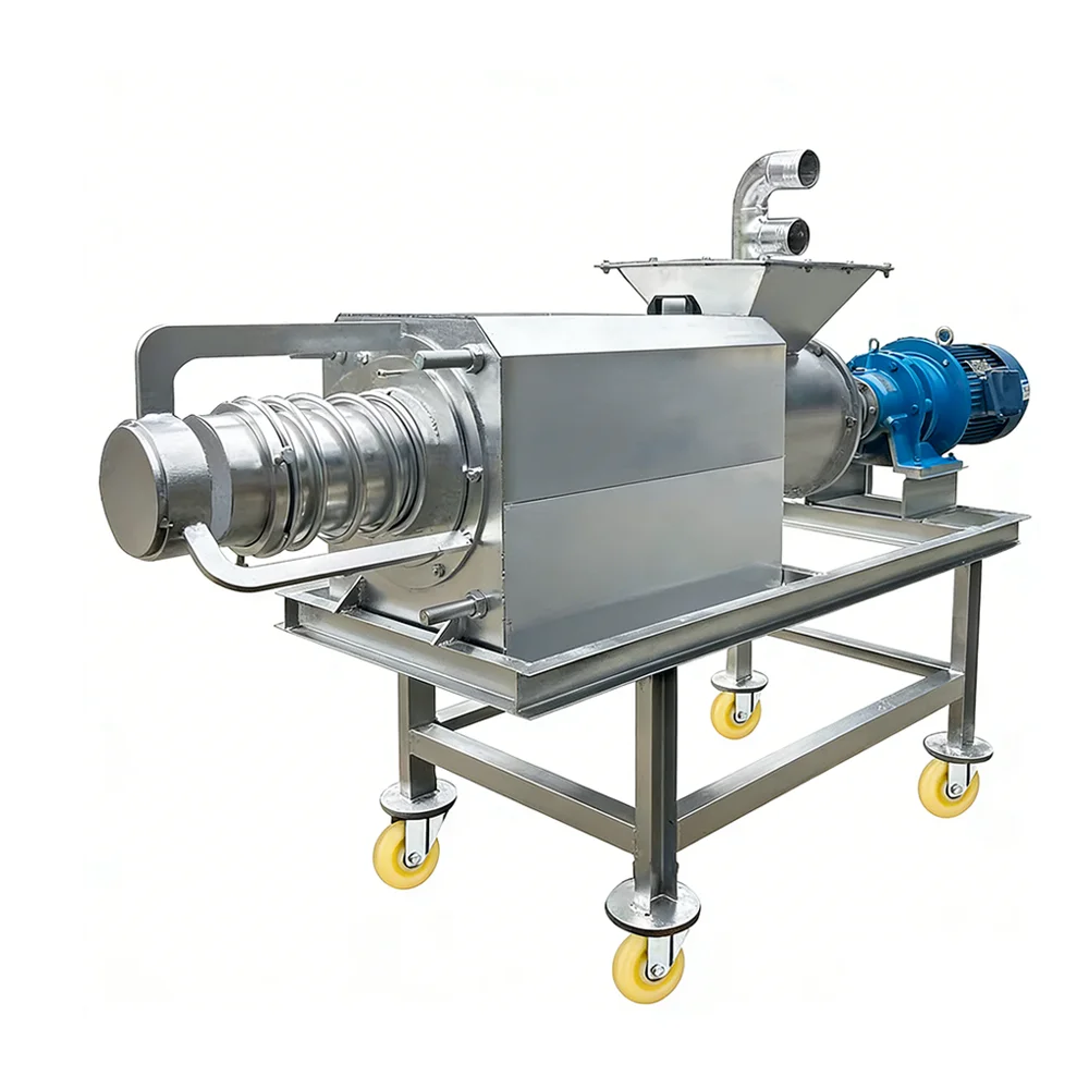 Automatic Cow Dung Solid-Liquid Separator Screw Type Stainless Steel Livestock Pig Manure Dewatering Machine Farming Equipment