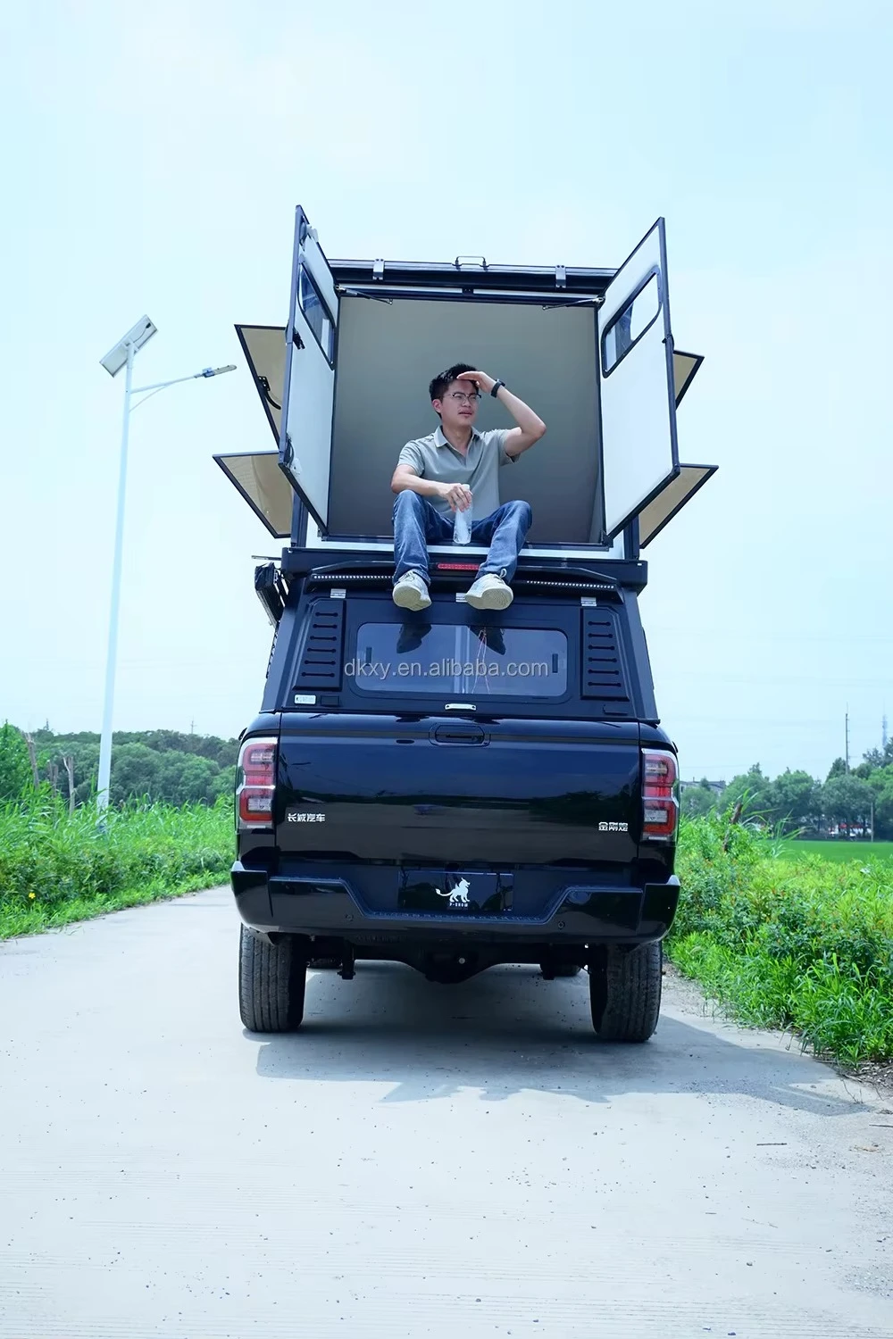 For Z-V4 1.46m Opening Height Carbon Fiber Wedge Rooftop Tent Aluminum Frame Four-Season Quick Automatic Opening For Overland