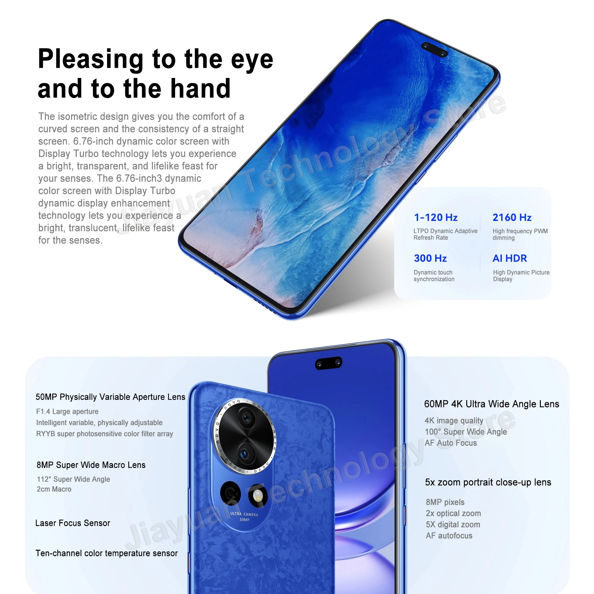 Huawei-Nova 12 Pro NFC Smartphone, Original, 6.76 ", Tela 120Hz, Kirin 9000S, HarmonyOS 4.0, Bateria da Câmera, Supercarga 100W