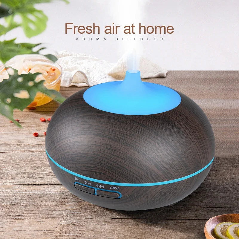 400ML Essential Oil Diffusers Ultrasonic Aroma Diffuser Humidifier Cool Mist,Waterless Auto-Off,7 Color Lights UK Plug