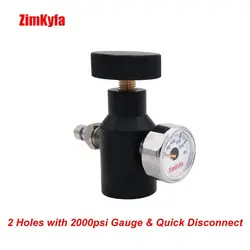 CO2 Filling Adapter Remote On/Off With 1.5k/3k/5kpi Gauge of Maker Coil Remote Hose,G1/2-14 Inlet Threads