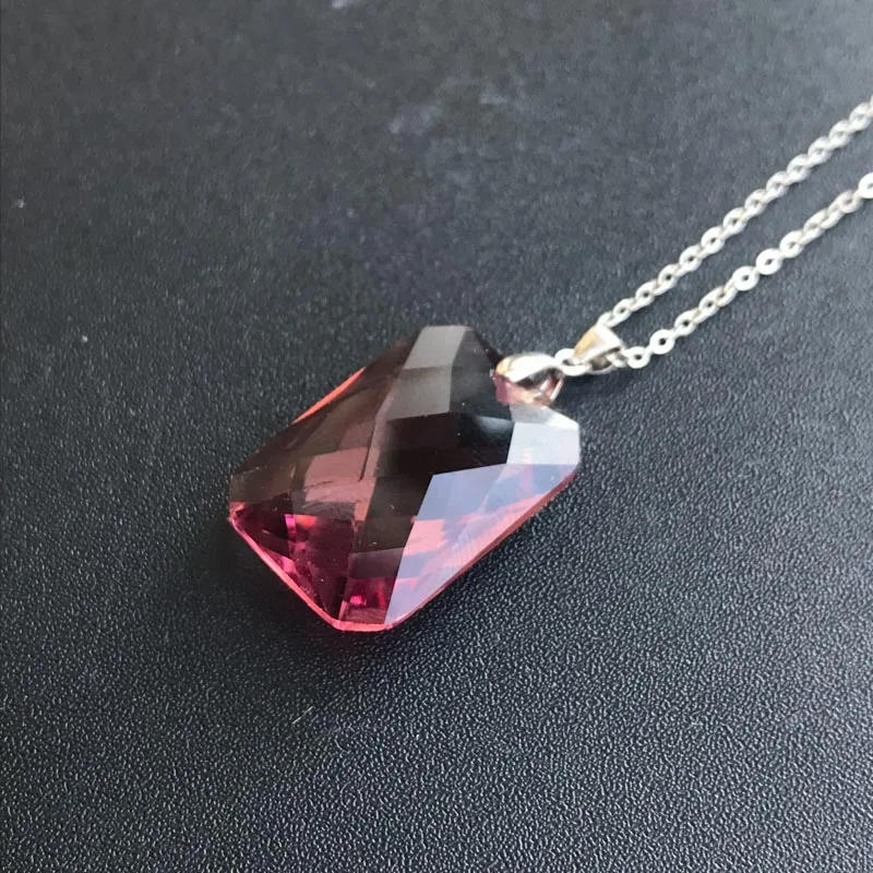CSJ New 18*25mm Zultanite Pendant Necklace Sterling 925 Silver Created Sultanite Color Change Fine Jewelry for Women Party Gift