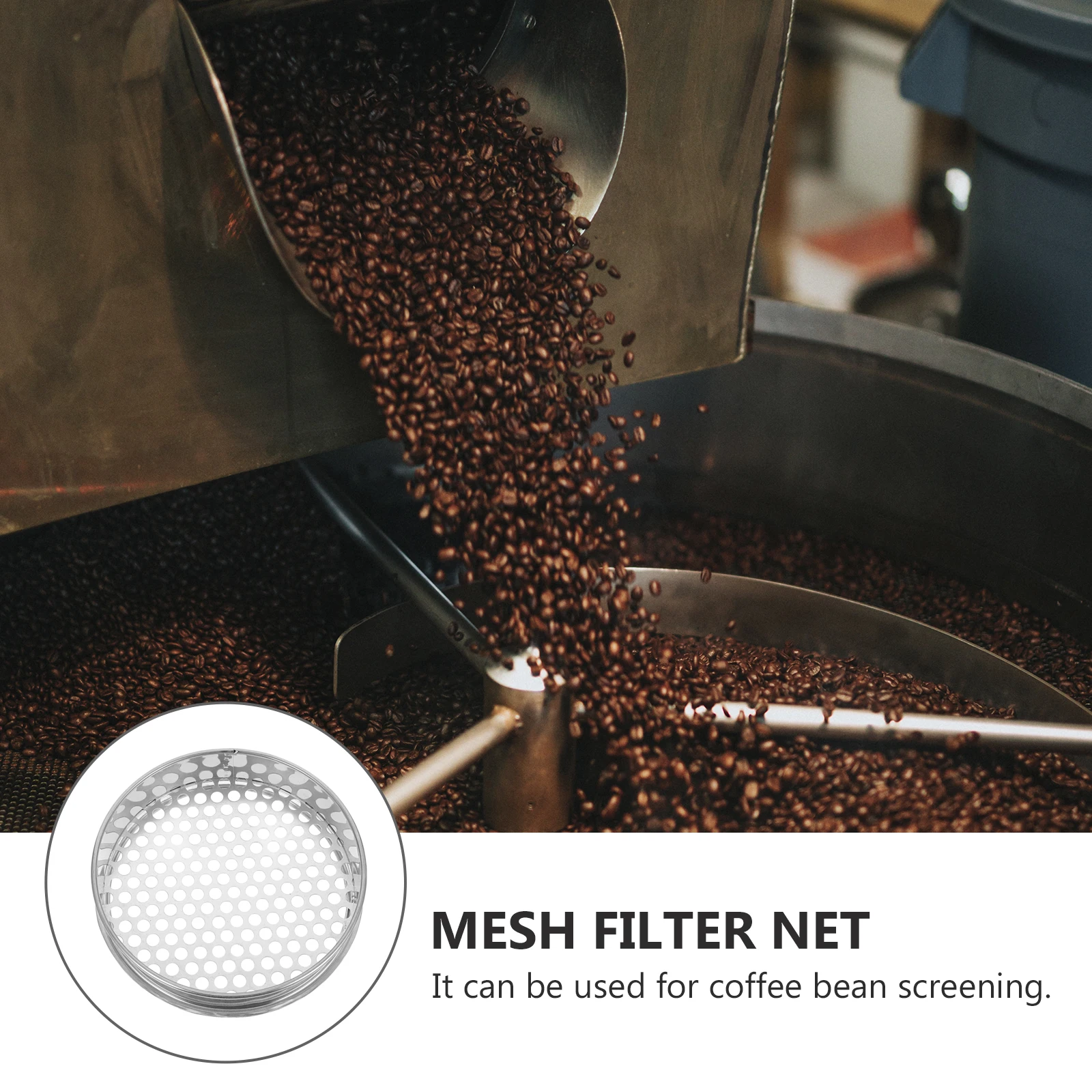 

1Pcs Soil Sifter Stainless Steel 20cm 10mm Round Hole Filter Net for Soil Compost Stone Removal Garden Gardening Tool