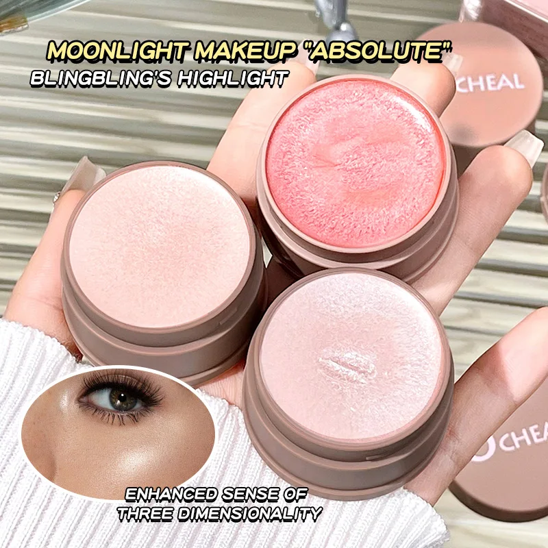 Luminous highlight balm natural three-dimensional brightening method to conceal tear grooves and nasolabial folds