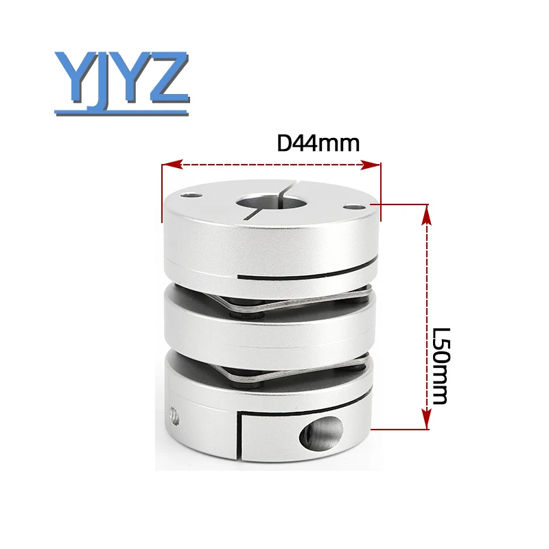 

Aluminum Alloy D44L50 Double Diaphragm Coupling Elastic Connector D44mm L50mm Ball Screw Step Servo Motor Encoder Computer