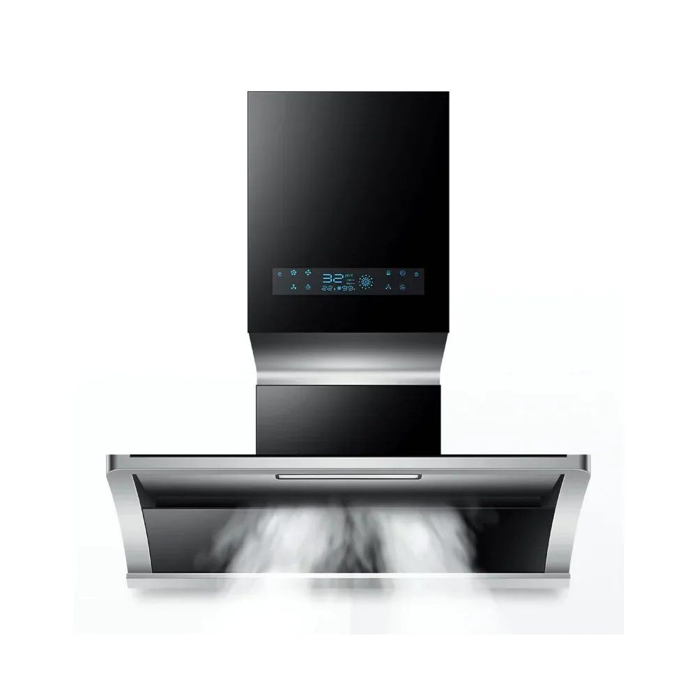 

New Style Kitchen Range Hood With Warm Dishes And Side Suction Frequency Conversion High Suction Power Exhaust Hood