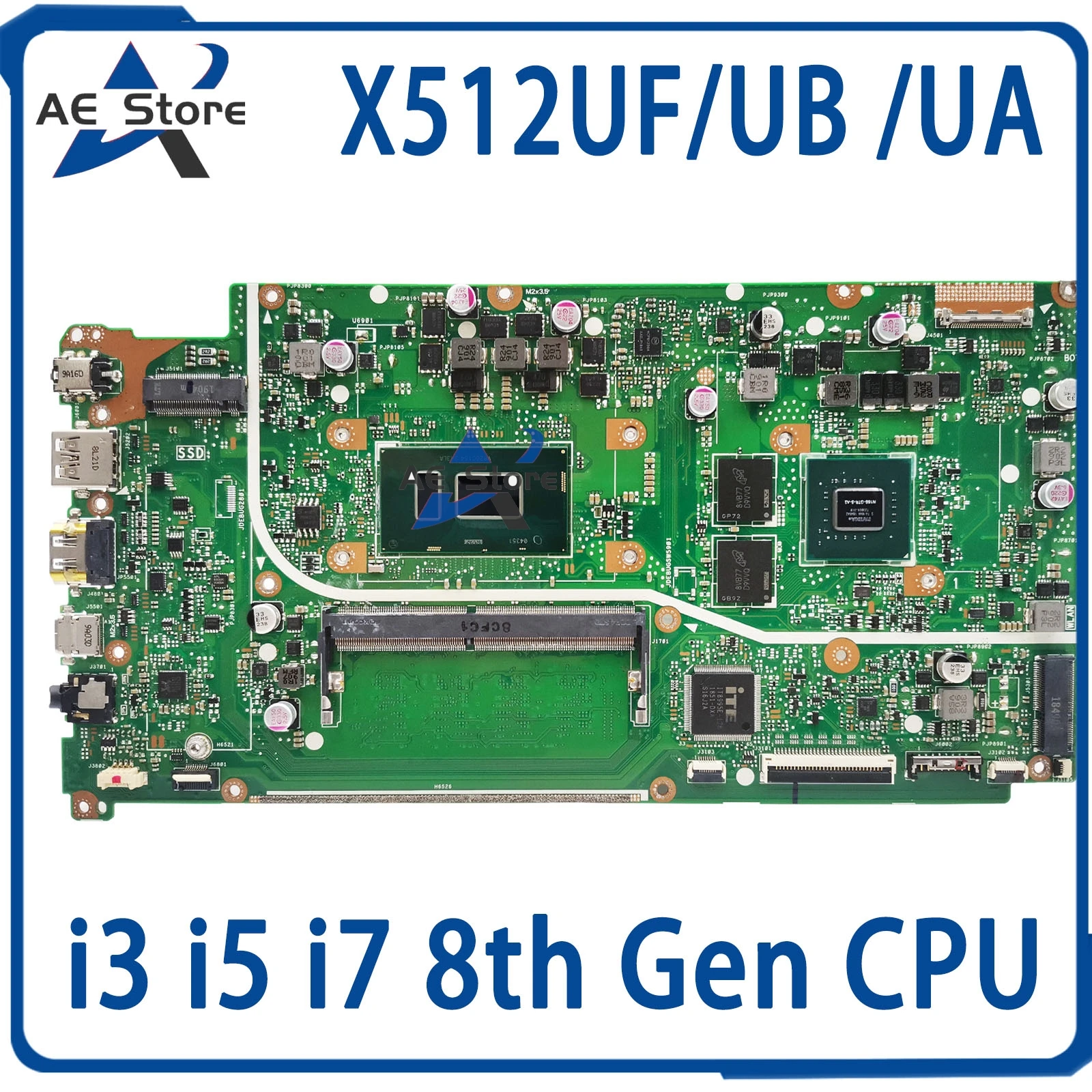 X512UF Материнская плата ASUS X512U X512UA X512UB F512U A512U Y5100U V5000UA материнская плата для ноутбука 4417U i3 i5 i7 Gen 4GB-RAM