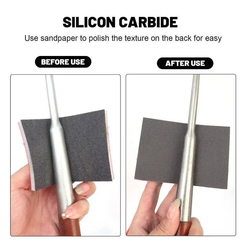 50/5x Spugna abrasiva Spugna per molatura a secco e bagnata Blocco di sabbia Strumento abrasivo per lucidatura Carta vetrata riutilizzabile per la finitura liscia domestica