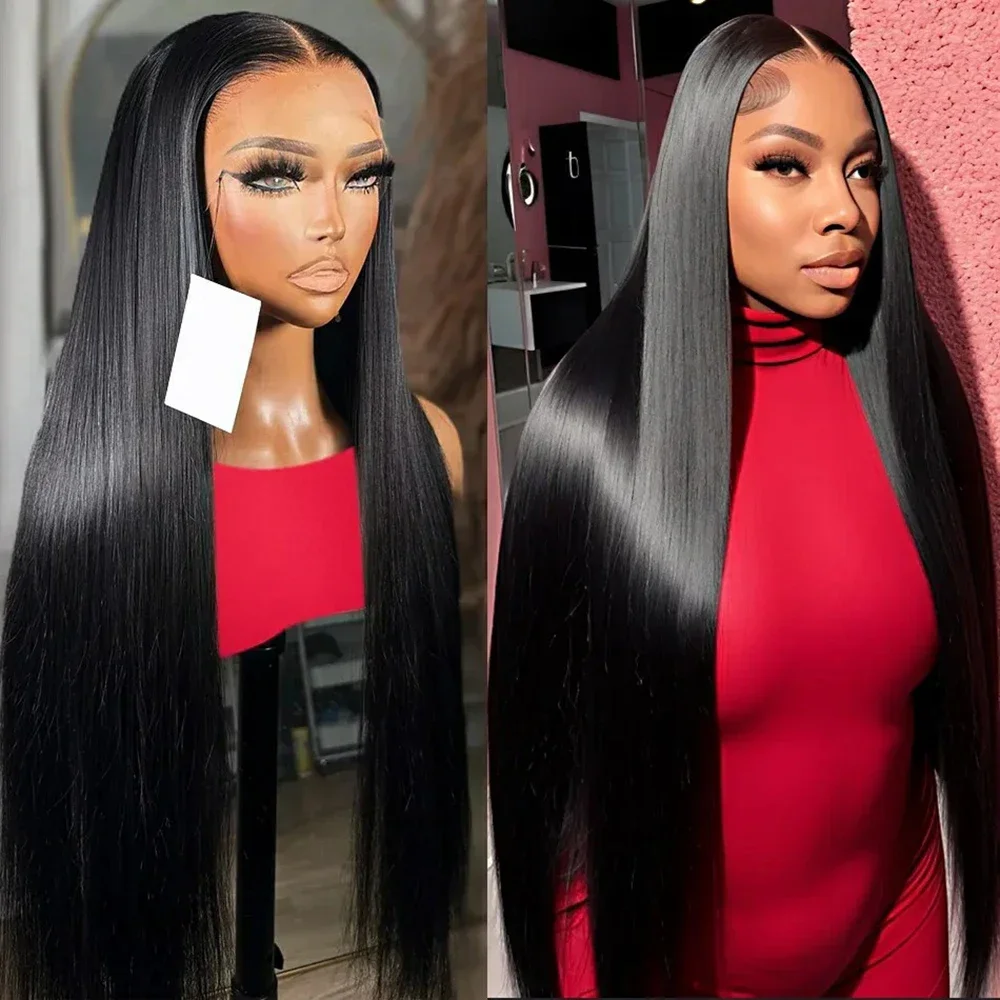 Straight  Pre Plucked 13x6 13x4 HD Lace Frontal Wigs Human Hair Brazilian Transparent Lace Front Human Hair Wig For Black Women