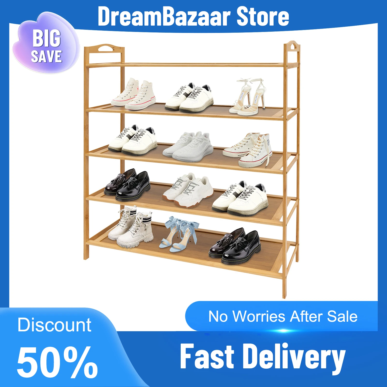 

5 Tie Shoe Storage Rack for Entryway Living Room Balcony Corridor 15 Pairs Stores Shoes Display Rack Sundries Small Potted Plant