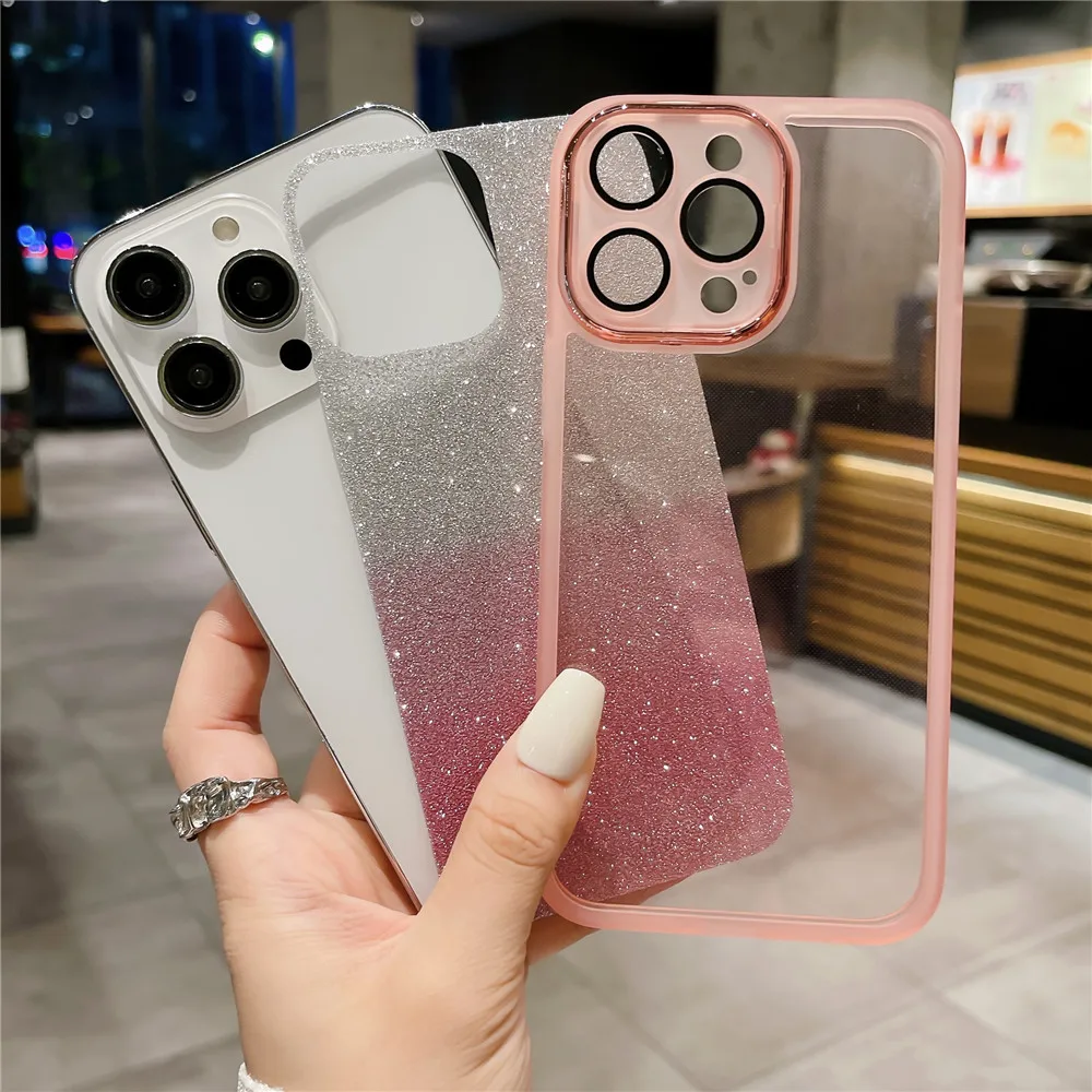 Glitter Electroplate Case For Xiaomi Poco X5 X3 Redmi Note 12 Pro 5G 11 10 11S 10S 12C 10C A1 Plus Camera Protection Soft Cover