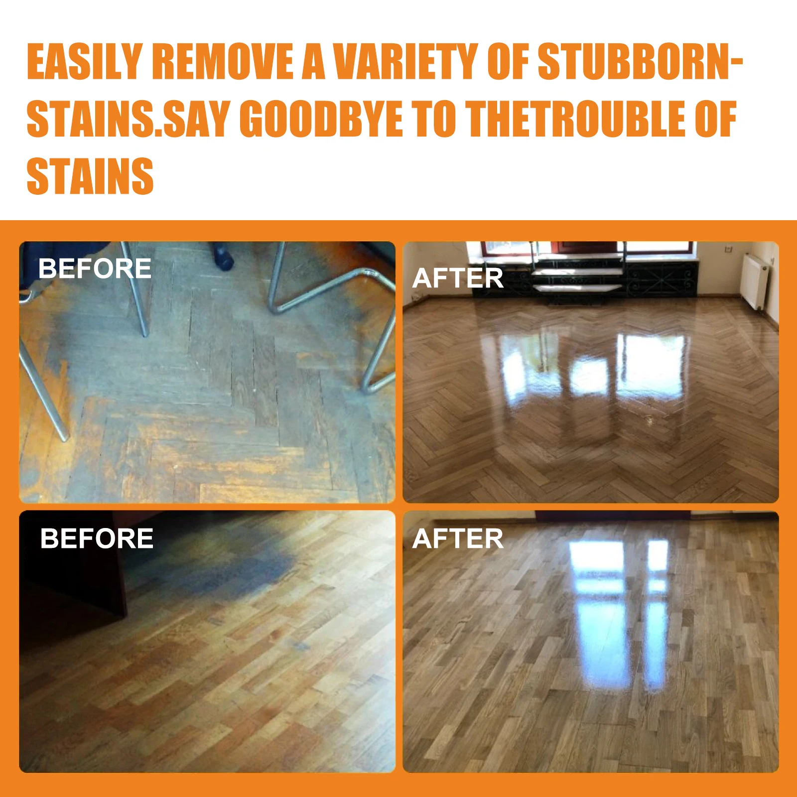 Wood Floor Cleaner Strong Stain Remover Wood Cleaning Polishing Brightening Repair Scratch Wear-Resistant Floor Tile Maintenance