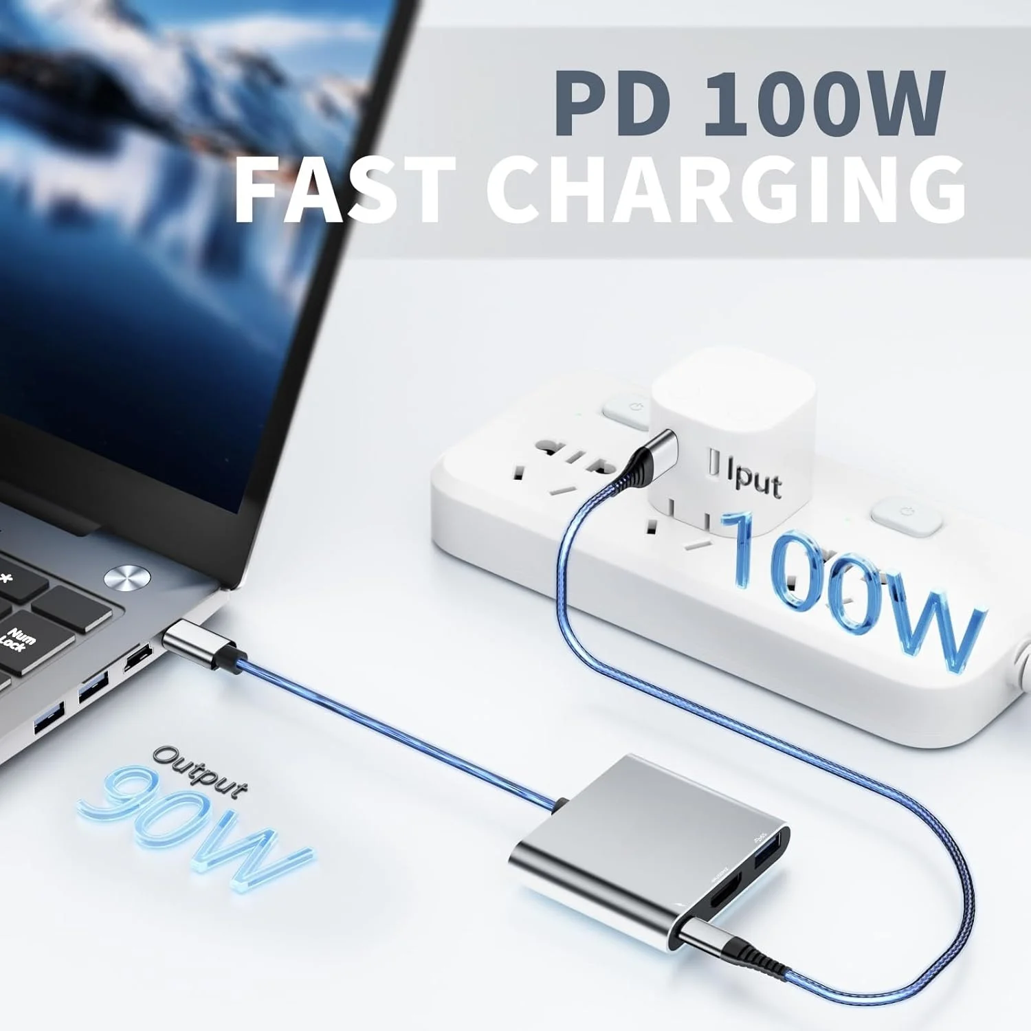 5 قطع محول USB-C إلى HDMI عالمي 4K60 هرتز مع توصيل الطاقة - لأجهزة الكمبيوتر المحمولة والأجهزة اللوحية والهواتف ووحدات التحكم بالألعاب #5