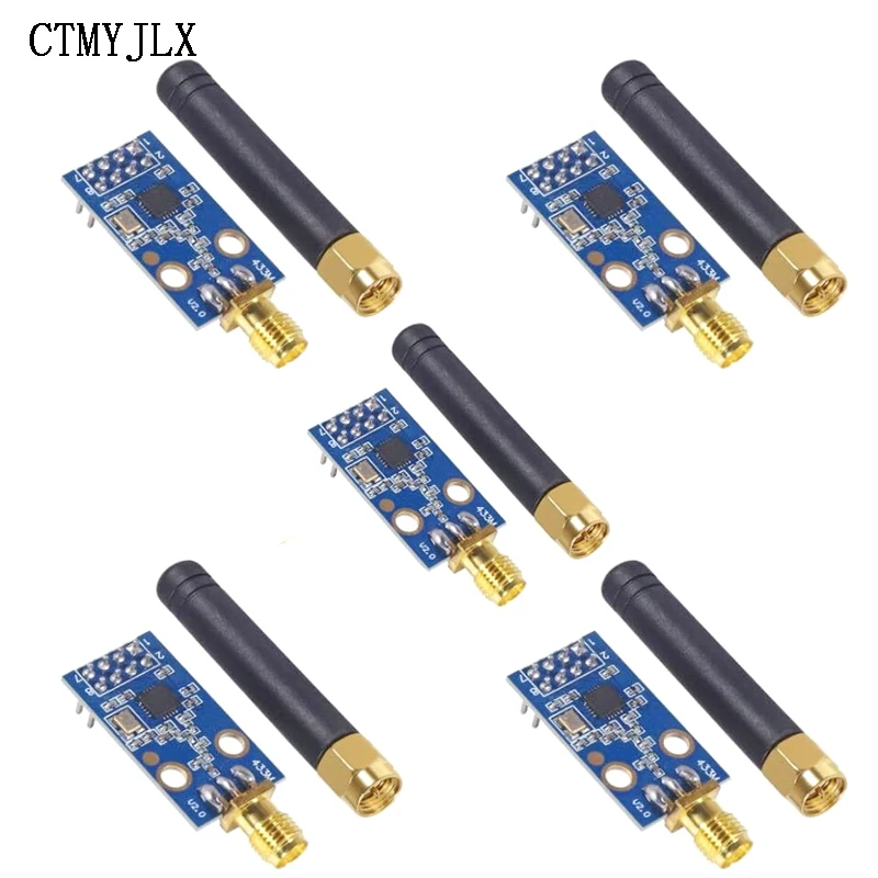 Module émetteur-récepteur sans fil CC1101 avec antenne SMA, 5 pièces, pour Arduino 433MHZ, Kit électronique de bricolage