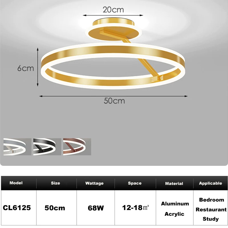 Moderne LED-plafond kroonluchter-dimbaar oppervlak gemonteerd voor woonkamer slaapkamer eetkeuken, thuis verlichting armaturen decoratieve