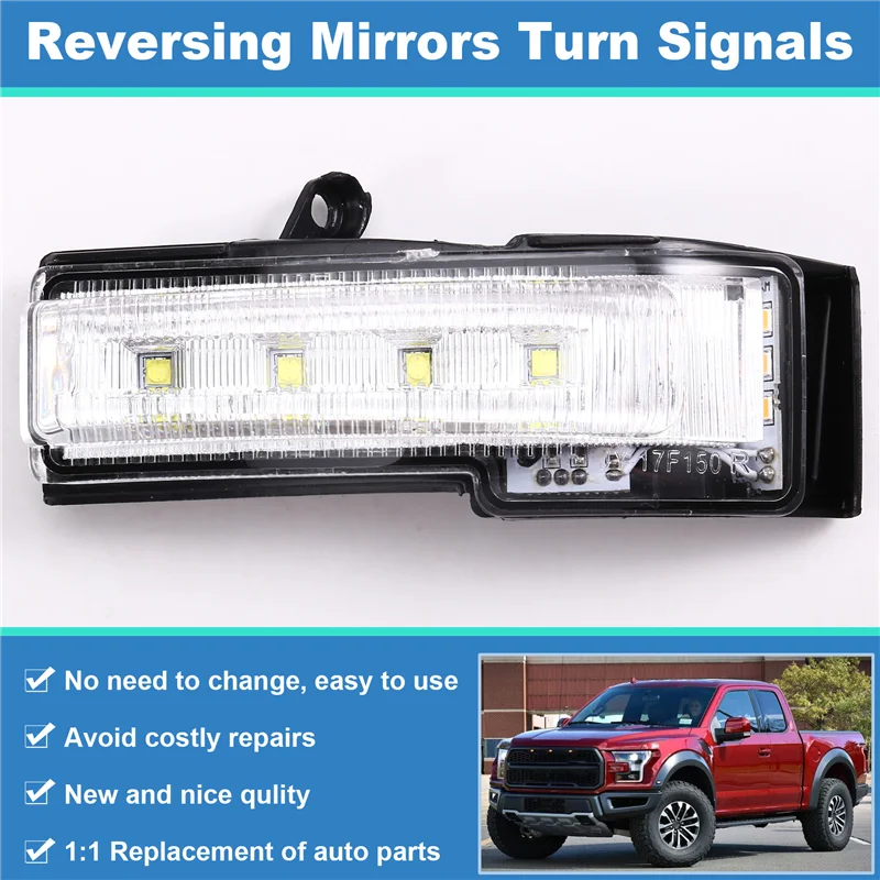 

Right FL3Z-13B374-BA For Ford F-150 2015-2020 Side Lights Reversing Mirrors Turn Signals