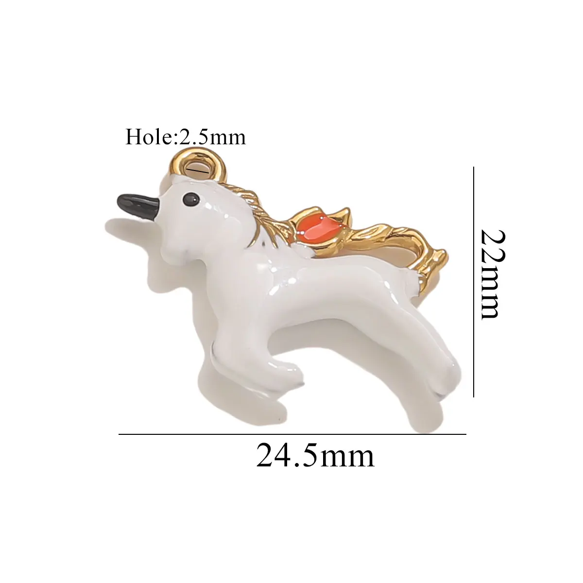 2pcs 18K PVD Stainless Steel Elephant Tree Rhino Enamel Pendant Animals Accessories Charm DIY Necklace Bracelet Jewelry Supplie