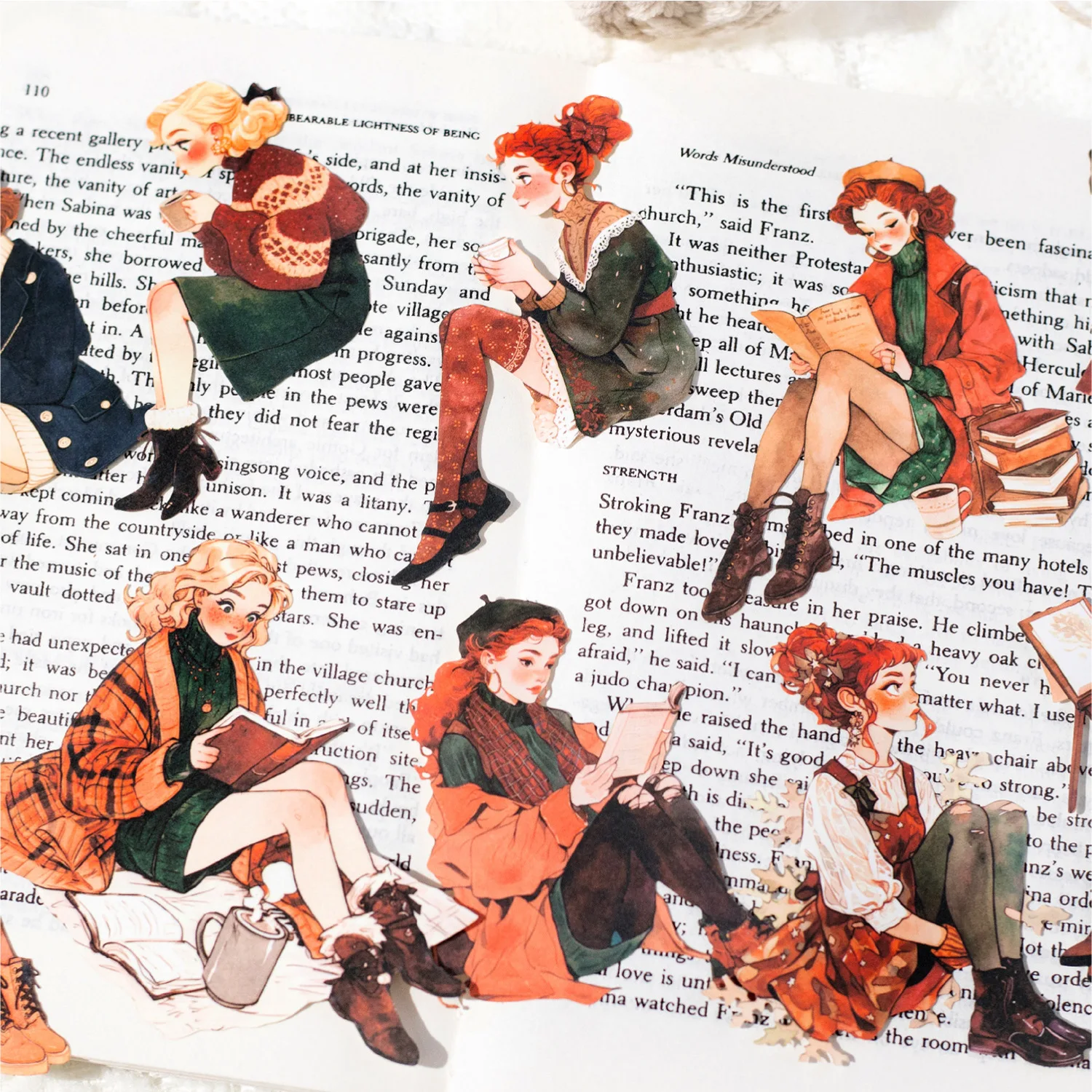 10pcs/1lot kawaii Stationery Sticker  Lazy Season junk journal Decorative Scrapbooking DIY Craft Sticker