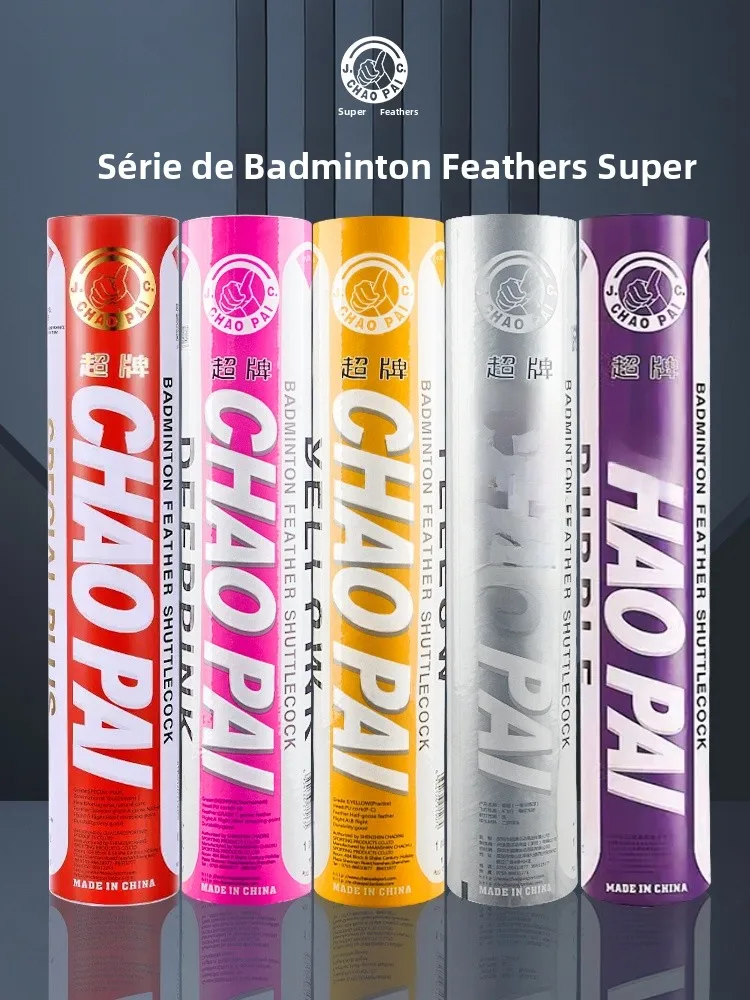 ultra-durable-professional-badminton-shuttlecocks-training-and-match-grade-super-pink-super-orange-high-quality-wooden-shafts