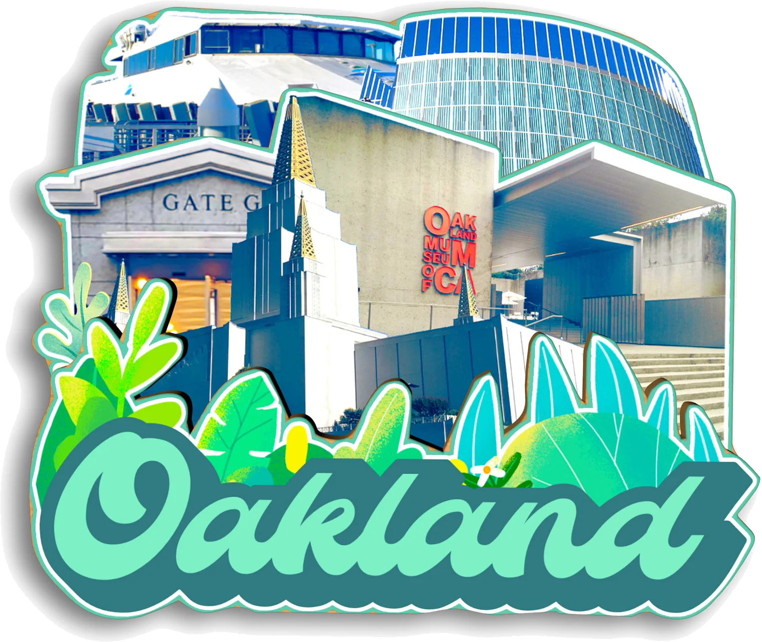 Oakland Santa Cruz Newport Beach Napa Santa Monica Monterey Santa Barbara California USA Fridge Magnet Travel Souvenir Gift