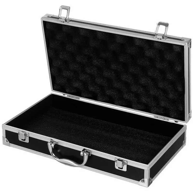 1pc Aluminum Alloy Hard Case Tool Carrying Case Metal Toolbox Mechanic Tool Tool Organizer Equipment Instrument