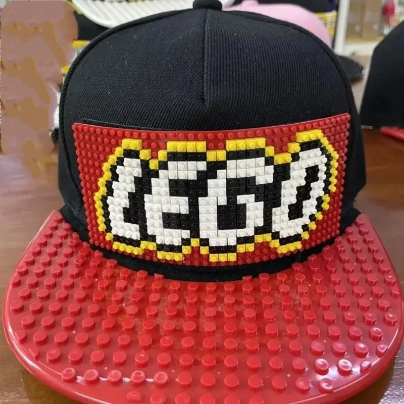 Parenting Interaction DIY Hat Decompress Building Block Assembly Baseball Flat Cap Cosplay Personality Cartoon Caps Outdoor
