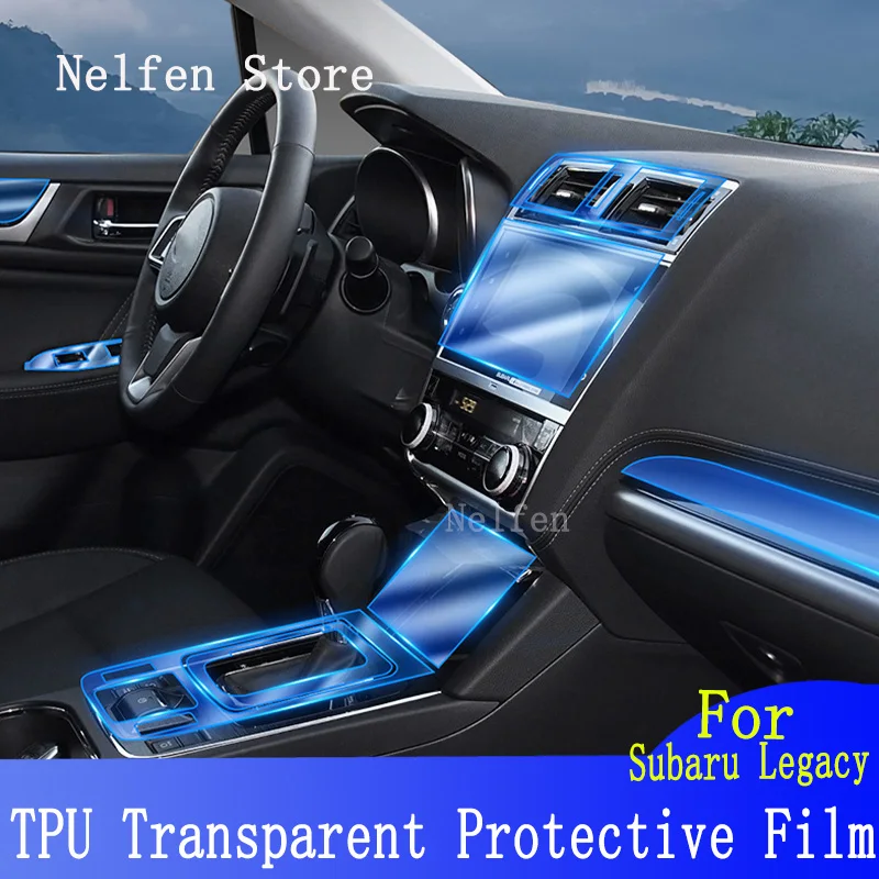 

For Subaru Legacy 2016-2020 Center Console Gear Panel Screen TPU Car Interior Protective Film Anti-Scratch Repair Sticker