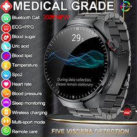 For XIAOMI AI Medical Diagnosis Smart Watch Women HD Bluetooth Call ECG Blood Glucose Blood Lipids Uric Acid Monitoring Bracelet