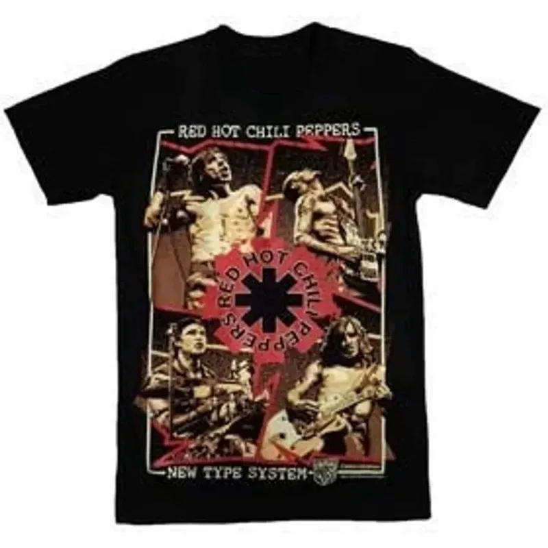 Red Hot Chili Peppers Live Lineup Asterisk Band Graphic T-Shirt Cotton Men Women Streetwear Tee