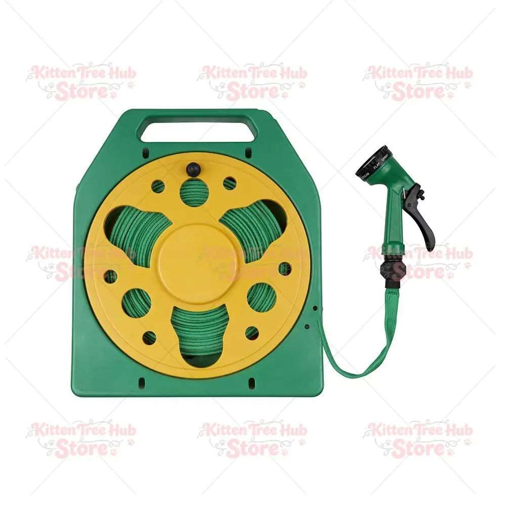 PVC Garden Water Hose with Reel Car Wash Watering Portable Home Use
